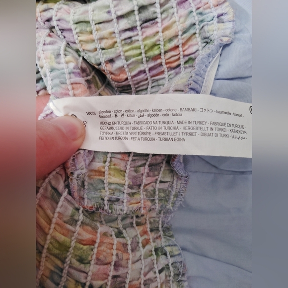 Zara Floral Puff Sleeve Dress Size XS NWT - Picture 6 of 7